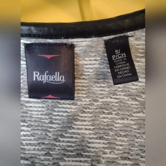 Rafaella women's Small black gray ombre animal print open front cardigan duster - Picture 3 of 6